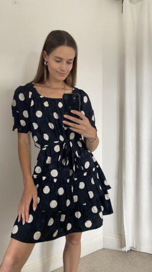 Marc Jacobs Polkadot tiered mini dress