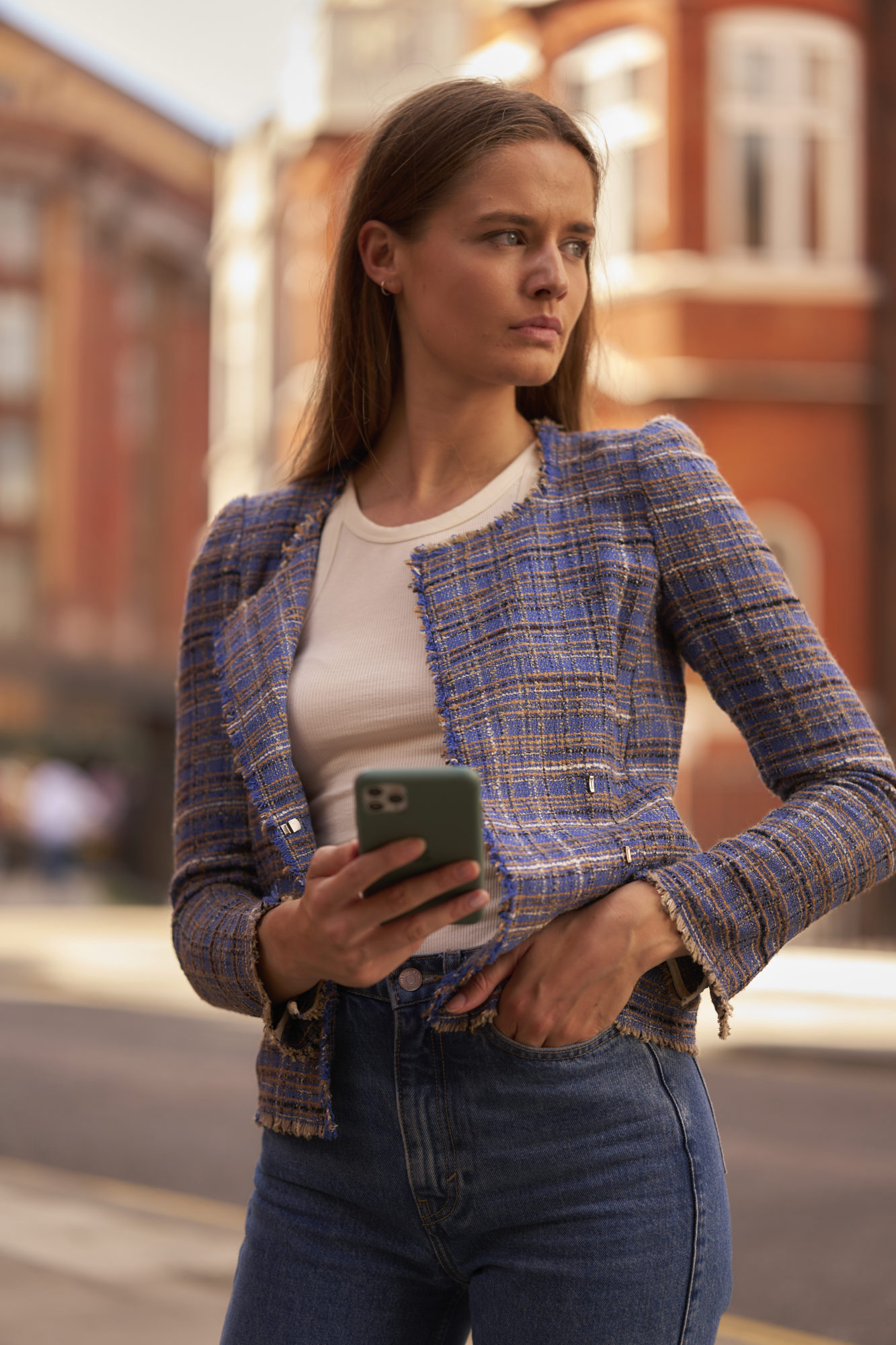 beslutte Lab forælder Isabel Marant Etoile Checked Fringe Boucle Jacket – StyleSwap