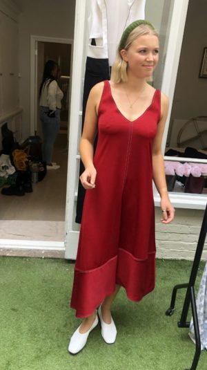 Joseph red sleeveless maxi dress