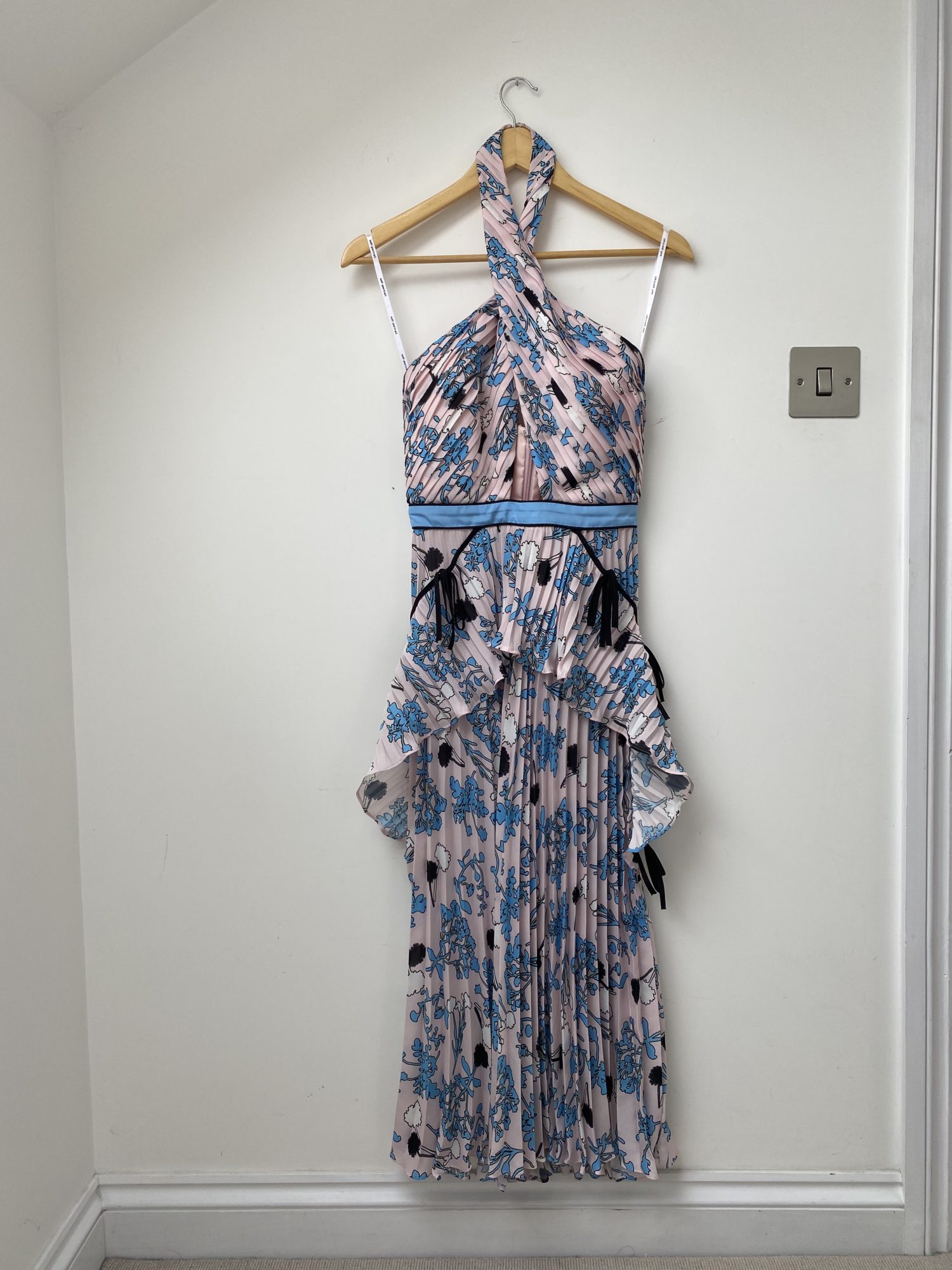 Self portrait Cross Strap Halter Neck Midi Dress StyleSwap