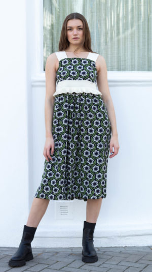 Orla Kiely Strappy Midi Dress with Ruffle