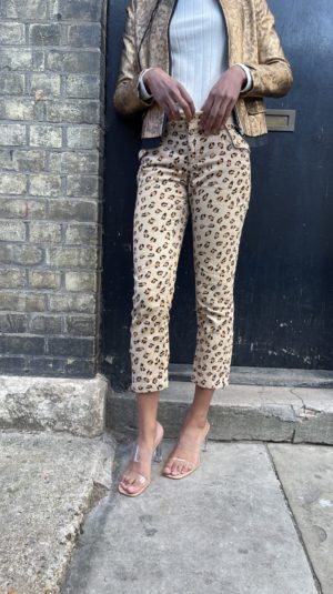 Marc Jacobs leopard print cord trousers