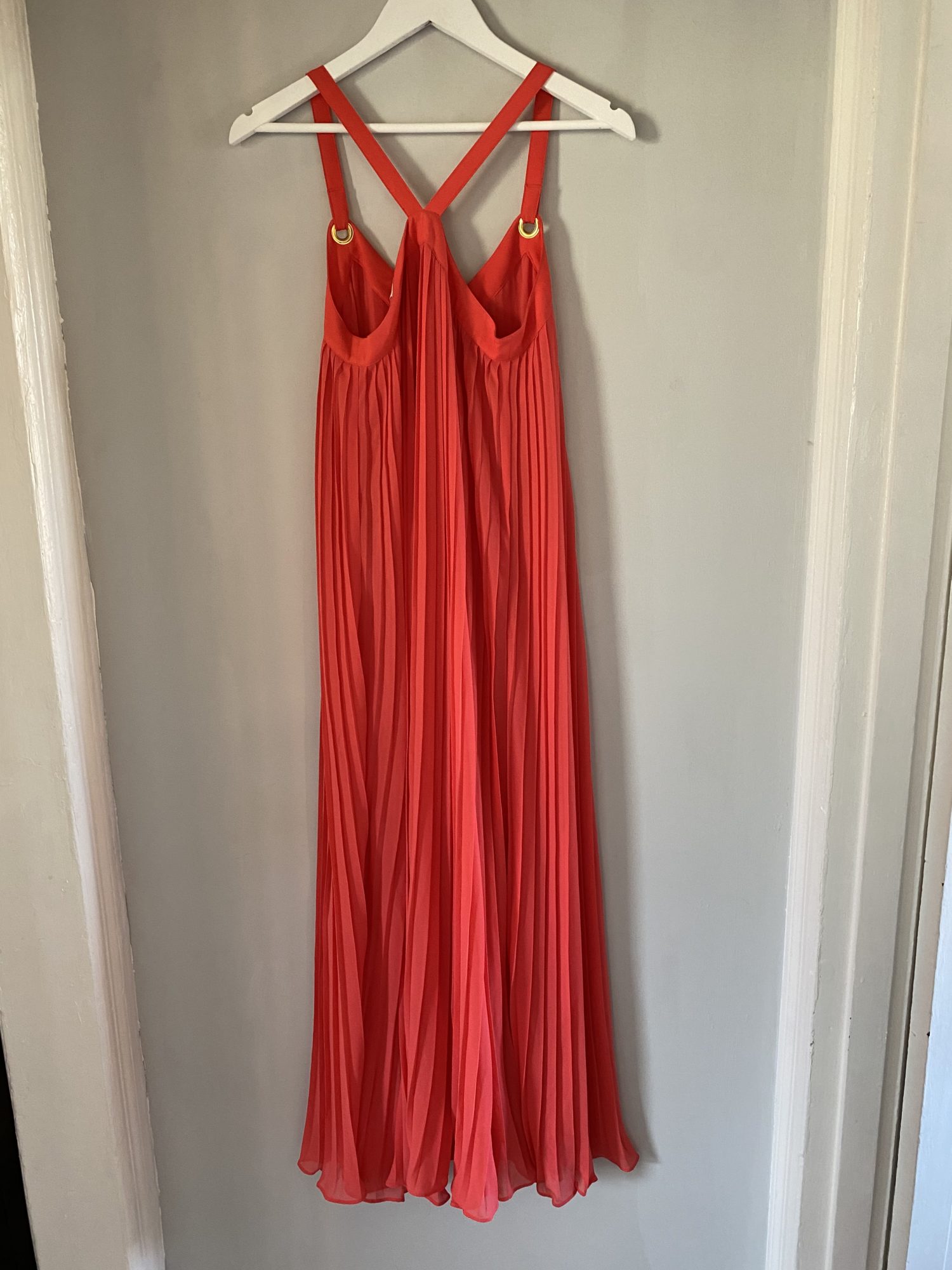Michael Kors Red Pleated Maxi Dress – StyleSwap