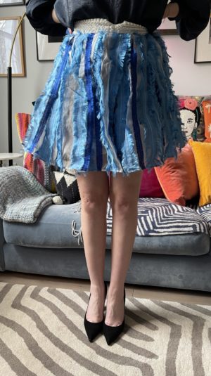 Viktor & Rolf blue “feathers” skirt