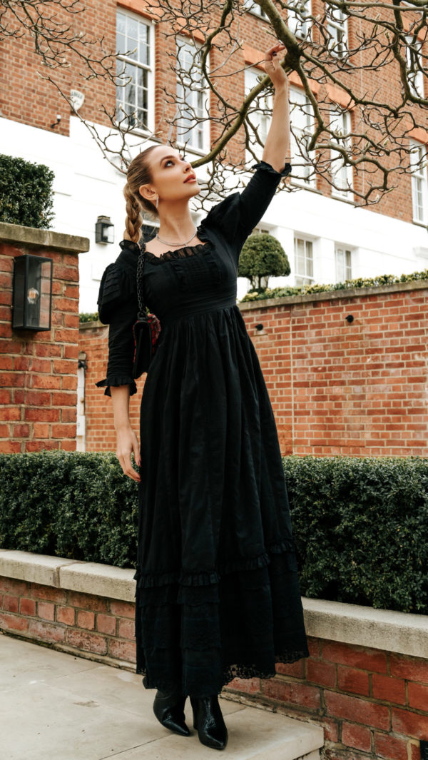 AmyJaneLondonBlackCottonDress