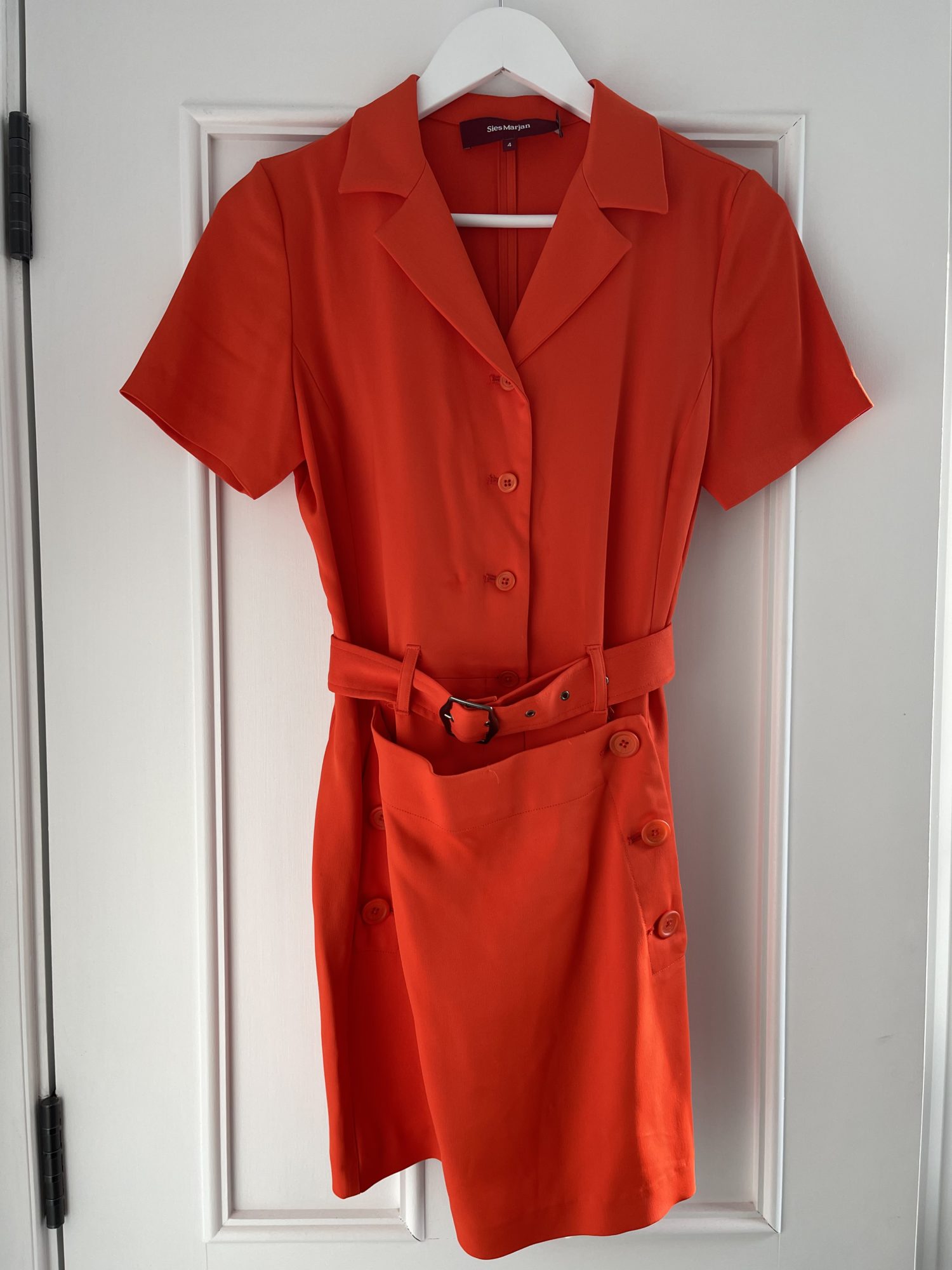 Sies Marjan Red Button Up Mini Dress – StyleSwap