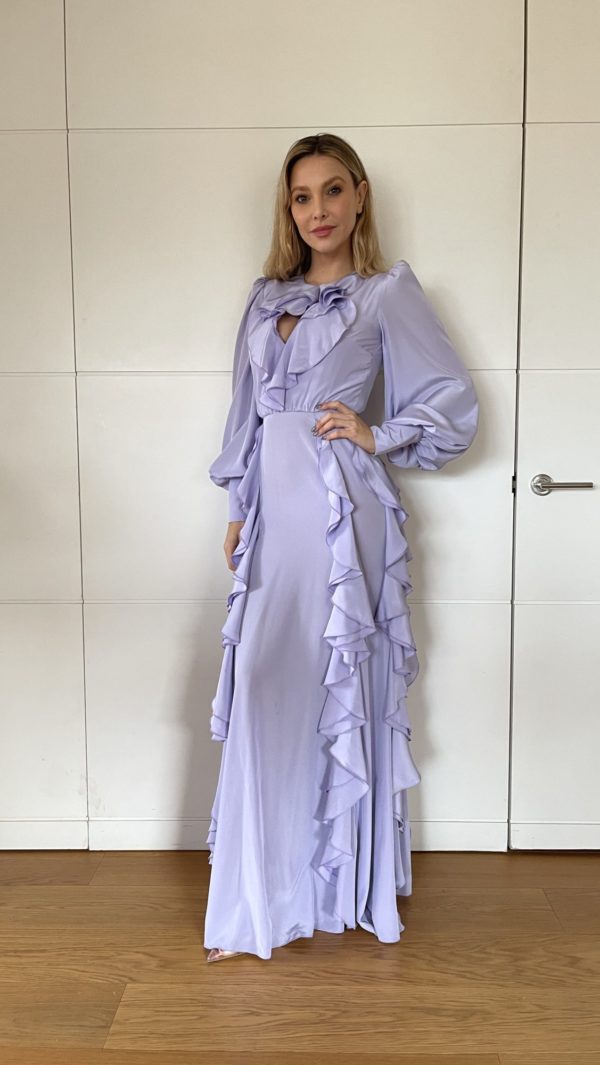 LannaMuellerPurpleRuffleDress