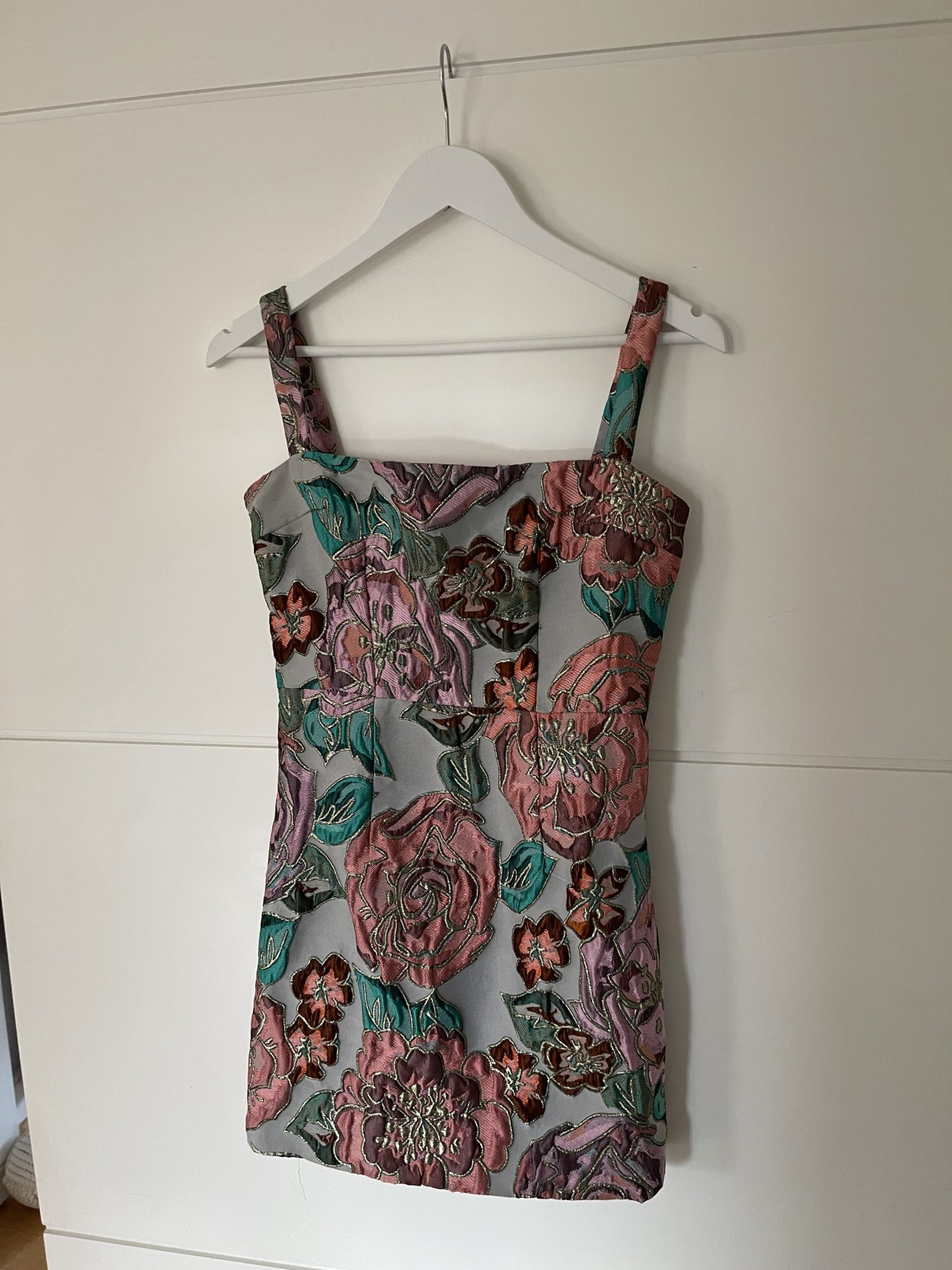 Atoir Floral Static Stories Brocade Print Mini Dress – StyleSwap
