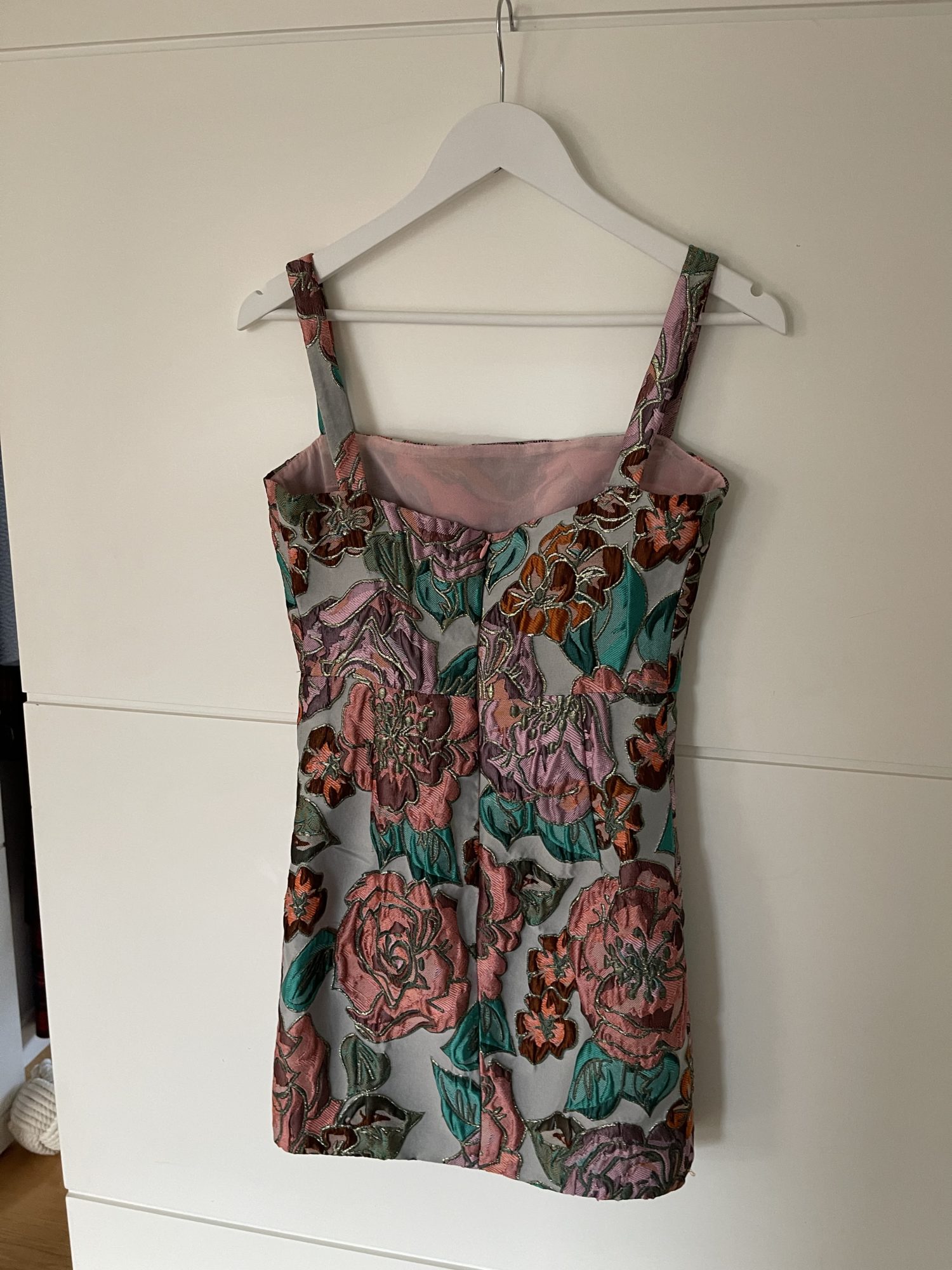 Atoir Floral Static Stories Brocade Print Mini Dress – StyleSwap