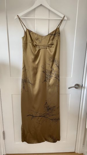 Calvin Klein Maxi Slip Dress Tree Print