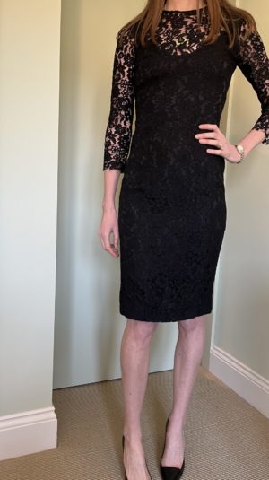 Joseph Midi Black Lace Dress