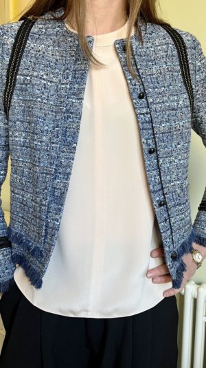 Joseph Blue Tweed Blazer