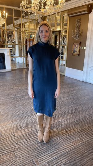 By Malene Birger Oversized Blue Midi Dress