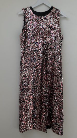 Alexander McQueen Metallic Sequin Mini Dress