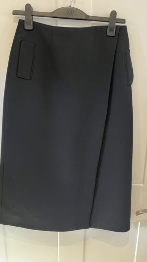 Wardrobe NYC Black Midi Pencil Wrap Skirt