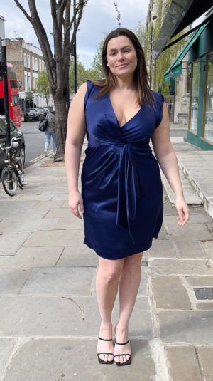 Philosophy Di Alberta Ferretti Midi Blue Silk Dress