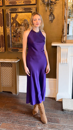 Rosetta-Getty Purple Midi Dress