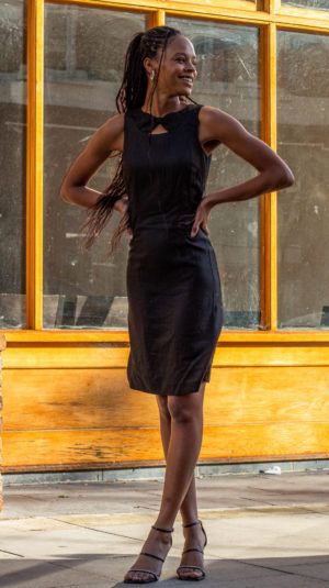 Twenty8twelve black midi dress with peephole