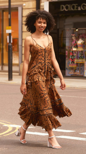 LALA Long Black & Brown dress