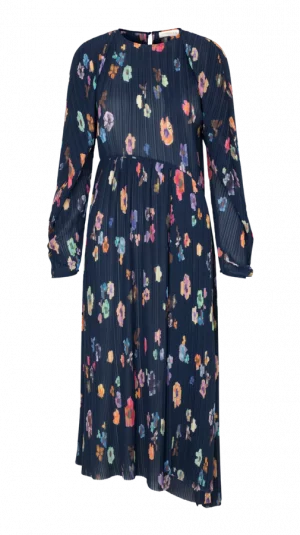 Stine Goya Dark Floral Midi Dress