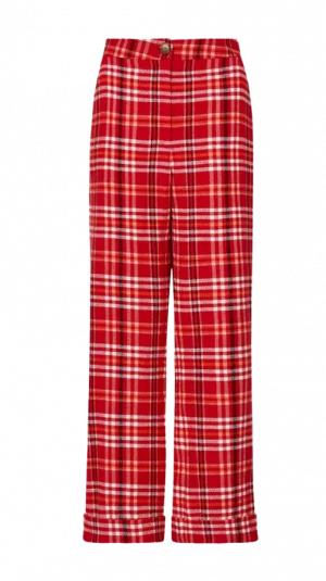 Kitri Red Checked Trousers