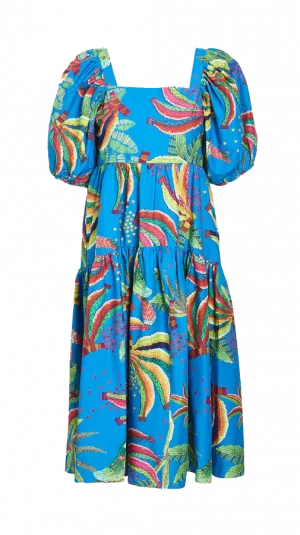 Farm Rio blue banana midi dress