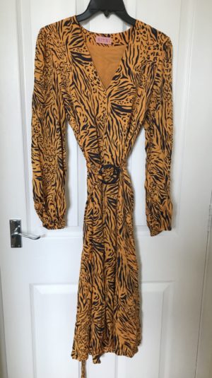 Kitri Orange Animal Print Maxi Dress