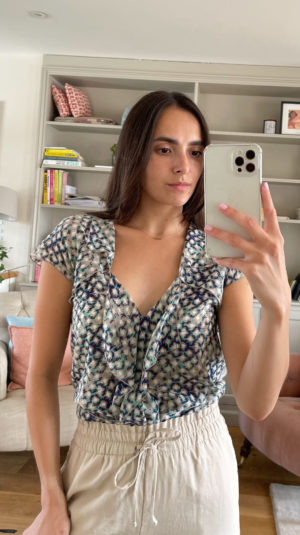 Roland Mouret V Neck Blouse