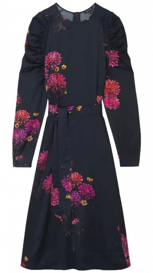 Soeur Black And Pink Midi Dress