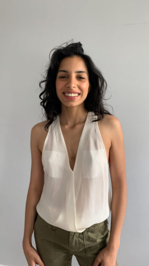 Nili Lotan White V Neck Shirt