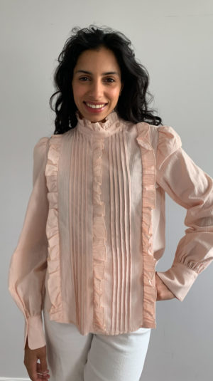 See By Chloe Pink Ruffle Blouse