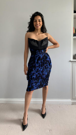 Iceberg Mini Blue Animal Print Dress