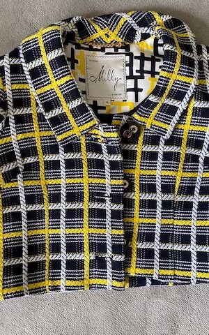 Milly Yellow Checked Coat