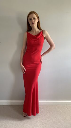 Gareth Pugh Red Maxi Body Skimming Dress