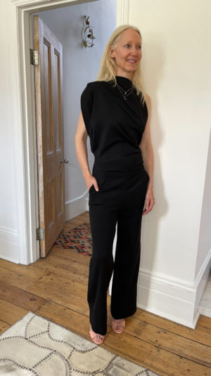 Osman One Shoulder Black Jumpsuit