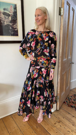 Preen Clashing Pattern Maxi Floral Dress