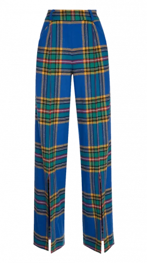 Mother Of Pearl Blue Checked Trousers
