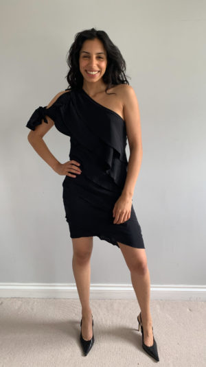 Space Style Concept One Shoulder Ruffle Top