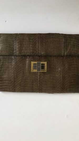 Anya Hindmarch Brown Leather Clutch