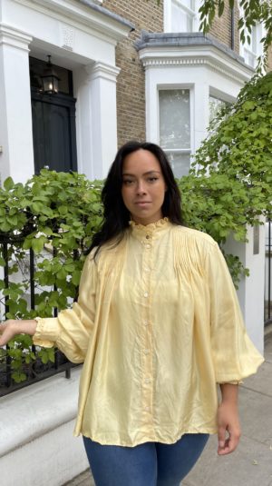 Maggie Marilyn Yellow Silk Shirt