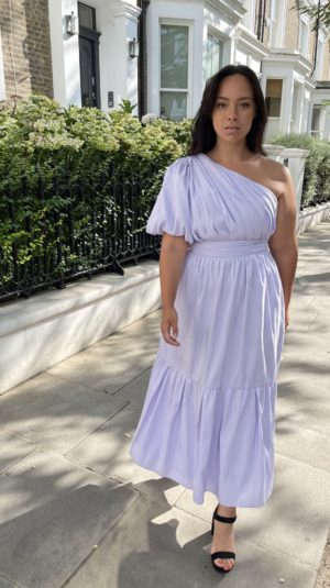 Self-Portrait Purple Maxi Dress