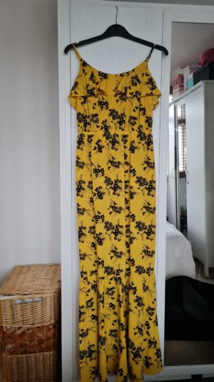 Floral print crepe maxi dress