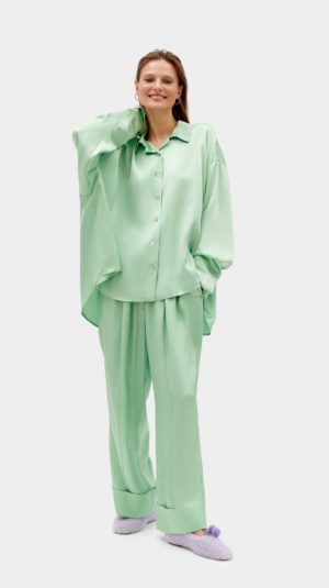 Sleeper Pajama Set In Mint (Sizeless)