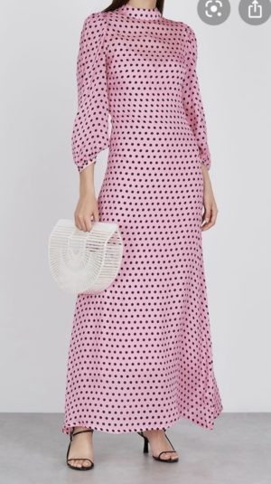 Olivia Rubin Pink Spotted Maxi Dress