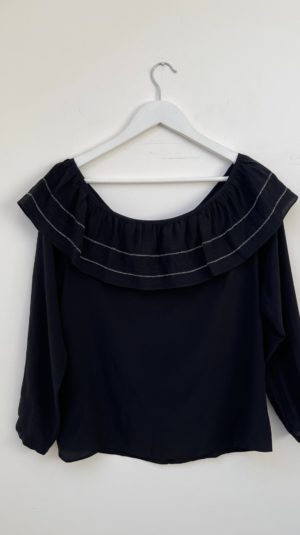 Club Monaco Black Off The Shoulder Top