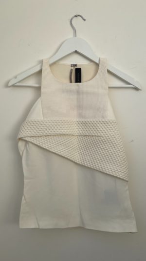 Cream Roland Mouret Textured Vest CN