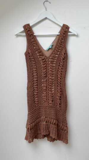 Melissa Odabash Crochet Brown Dress