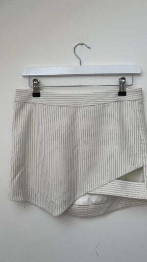 Mason Cream Stripe Mini Skirt AM