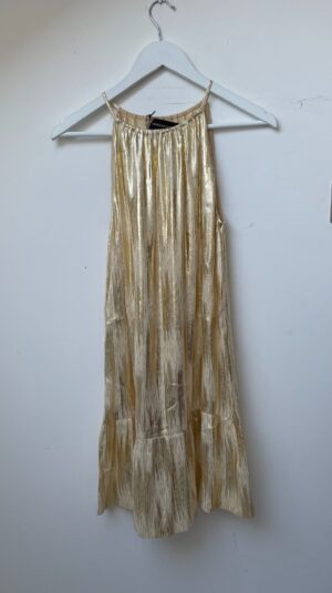 Vanessa Seward Gold Metallic Dress AM