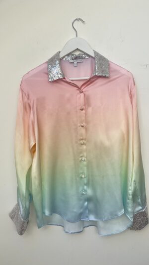 Olivia Rubin Ombre Sequin Collar Blouse CG